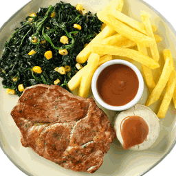 Pork Collar Steak Spinach