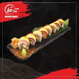 Rainbow Roll Salmon Hamachi Salmon Ebi