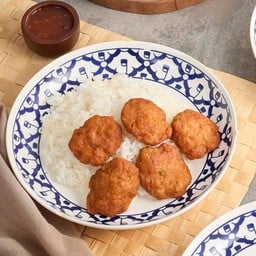 ข้าวหน้าทอดมันหมูเด้ง