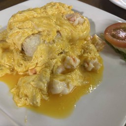 ข้าวราดไข่คนกุ้ง