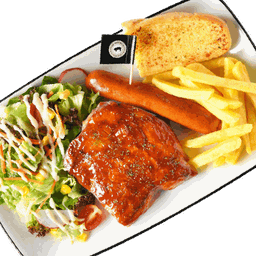 Chicken Spicy Steak and Kurobuta Sausage