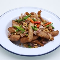 หมูทอดพริกสด (เมนูใหม่ ปัญญา5ดาว)