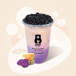 นมทูโทน (เมล่อน+มันม่วง)