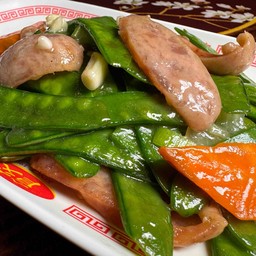 ถั่วลันเตาผัดกุนเชียง