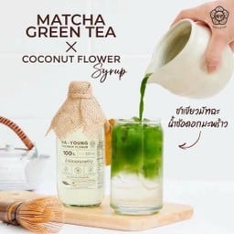 ชาเขียวมัจฉะน้ำช่อดอกมะพร้าว