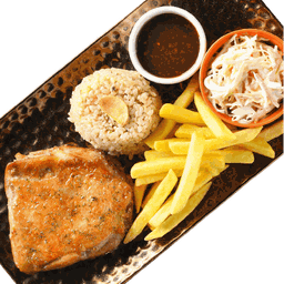 สเต๊กไก่ ซอสแจ่ว