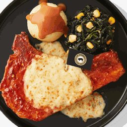 Kurobuta Pork Chop Steak Spicy Baked with Cheese