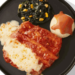 Chicken and Bacon Spicy Steak Baked with Cheese