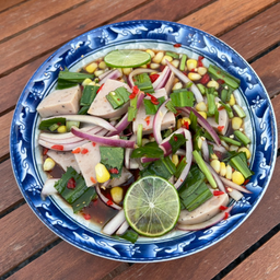 ยำปลาร้าหมูยอ