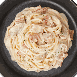Bacon and Mushroom Spaghetti with Cream Sauce
