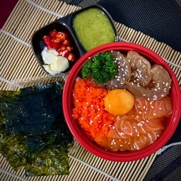 (D3)ดงบุรีรวมดอง(ข้าวหน้ารวมดอง กุ้ง+แซลมอน)