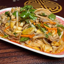 ยำกระเพาะหมูเส้นซอสพริก