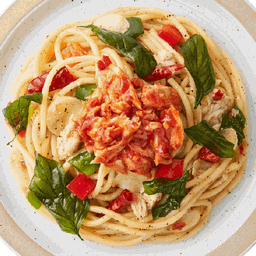 Thai Spicy Stir Fried Spaghetti with Tuna