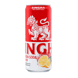 Singha Red Lemon Soda By can
