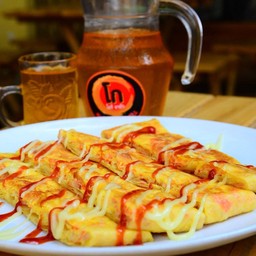 โรตีไข่ - ปูอัดแฮมไก่