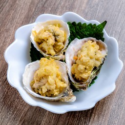 หอยนางรม ชุปแป้งทอด 6 ตัว