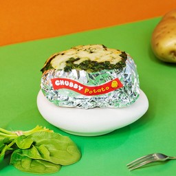 มันฝรั่งอบ ผักโขมชีส