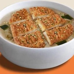 Crispy Turkey Porridge with Seaweed and Peking Duck Sauce Fondue 香脆鸡粥配海苔和北京烤鸭酱 โจ๊กไก่กรอบซอสเป็ดปักกิ่ง