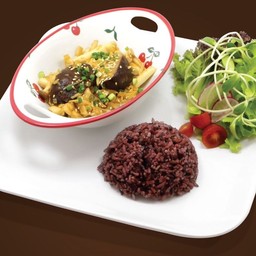 ข้าว เห็ดอบซอสญี่ปุ่น