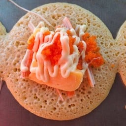 สลัดปูอัด + ไข่หวาน + ไข่กุ้ง