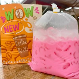 นมชมพูถุงกระดาษ