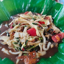 ตำด่องแด๊งผักลวก