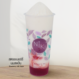 สตรอเบอรี่นมสดปั่น