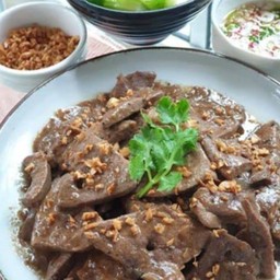 ตับหมูผัดพริกไทยดำ