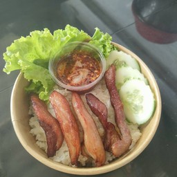 หมูแดดเดียว+น้ำจิ้ม