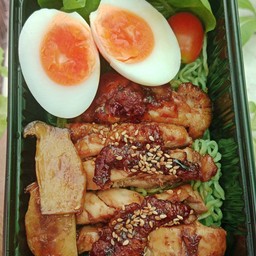 บะหมี่ไข่หยกไก่เทอริยากิ+ไข่ยางมะตูม