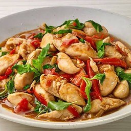 กระเพราไก่(กับข้าว)