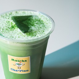 Matcha latte seasalt caramel (แก้ว 16 Oz.)