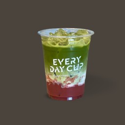 สตรอว์เบอร์รี่มัทฉะลาเต้ | Strawberry Matcha Latte