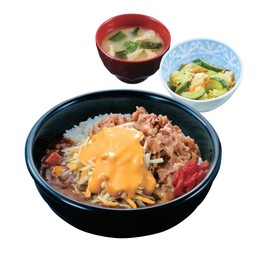 ข้าวแกงกะหรี่ชีสลาวาและเนื้อสุคิยะ และชุดสุดคุ้ม