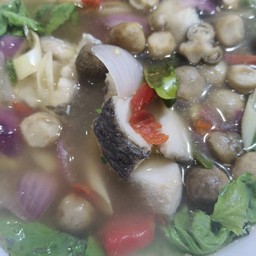 ต้มยำปลาช่อน(ชิ้น)น้ำใส