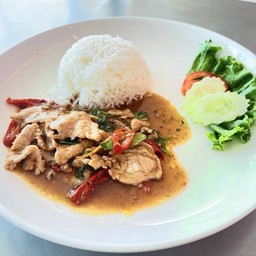 ข้าวหมูผัดฉ่า