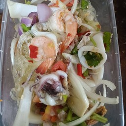 ยำ หมึก+ กุ้ง +เส้นแก้ว