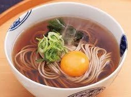 Soba-Hot-Raw Egg-400g โซบะร้อน+ไข่ดิบ 温かい月見そば400