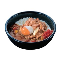 ข้าวแกงกะหรี่ท็อปปิ้งเนื้อสุคิยะไข่ออนเซ็น