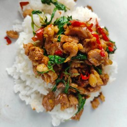 กะเพราไก่สับ