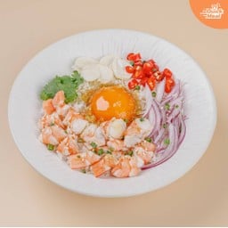 ข้าวขยำกุ้งไข่ดองซีฟู้ด