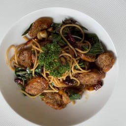 Spaghetti with Northern Thai Spicy Sausage
