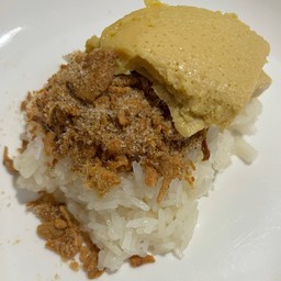 ข้าวเหนียวหน้าสังขยา+หน้าปลาแห้ง