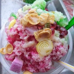 มุกมิ๊ก น้ำแข็งใส ผลไม้สด โค้งวัดคลองใหญ่