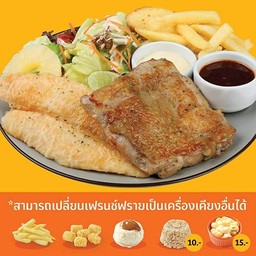 สเต๊กไก่&สเต๊กปลาดอรี่