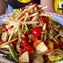 ตำปลาร้าหมูยอ