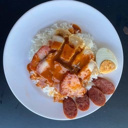 ข้าวหมูแดง+หมูกรอบ