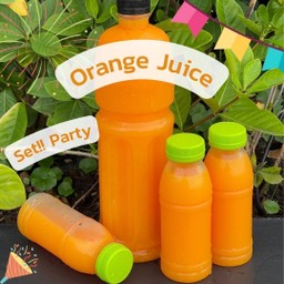 [Set Party] น้ำส้มคั้นแท้ 100% ขนาด 1 ลิตร + 250 ML. 3 ขวด , Orange Juice 100% 1 Litre & 250 ML.x 3 Bottle , 鲜榨橙汁 1公升 & 200 ML. x3