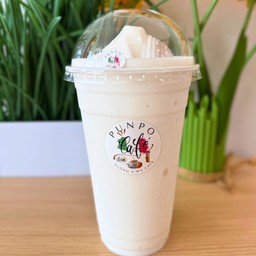 มะพร้าวเผาปั่นนมสด (แก้วใหญ่ 22 Oz.) Roasted Coconut & Milk Smoothies