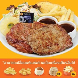 สเต๊กไก่อวกาศ&สเต๊กหมูสันนอก